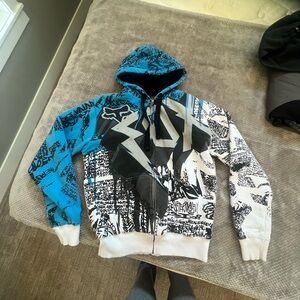 Vintage Y2K Sasquatch Hoody Size Large Fox Racing Grunge